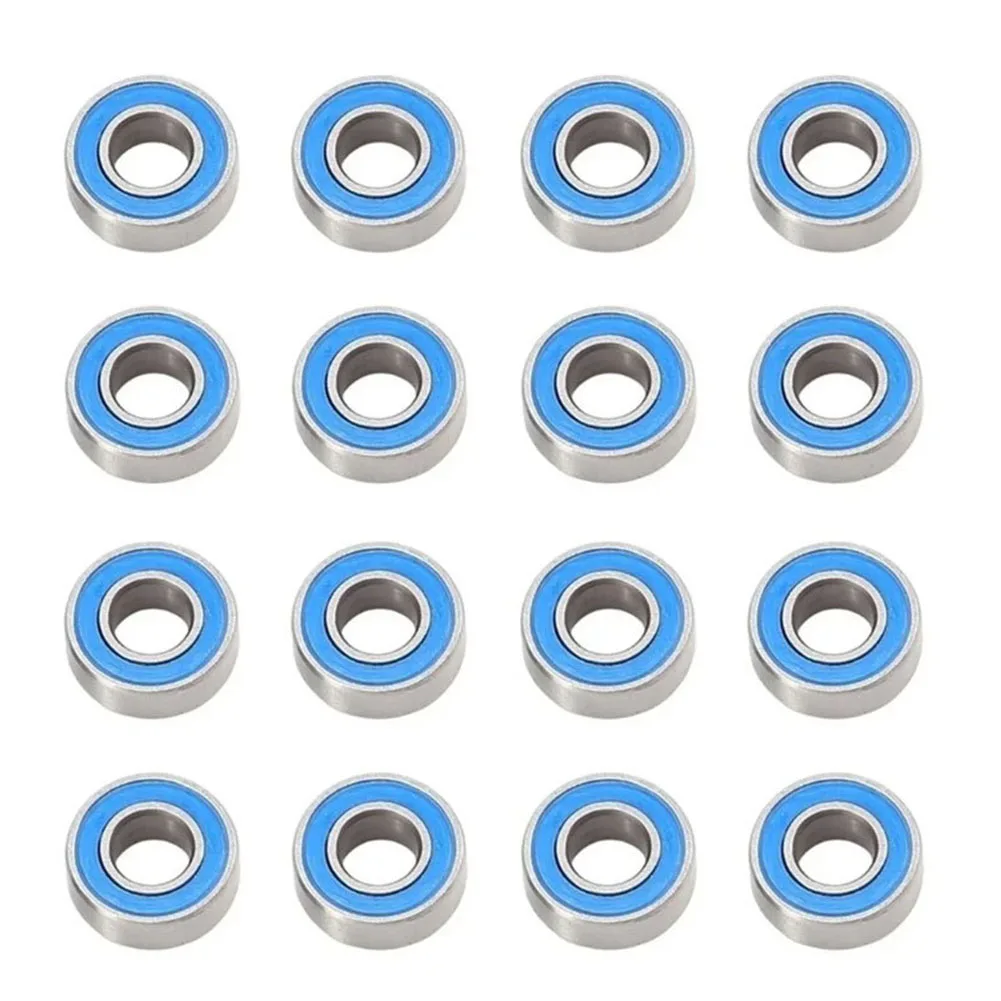 Stainless Steel Bearing Kit 16pcs Designed for RC Off Road Vehicles Compatible with For TAMIYA 1/10 Series Models