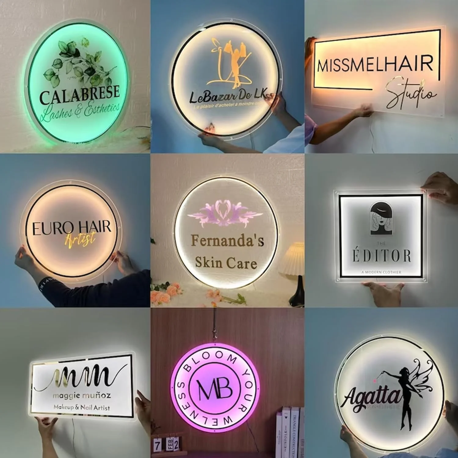 Insegna al Neon lettere a Led personalizzate insegna al Neon per interni all'aperto utilizzata per decorazioni da parete al Neon per matrimoni festa di compleanno Logo aziendale Neon