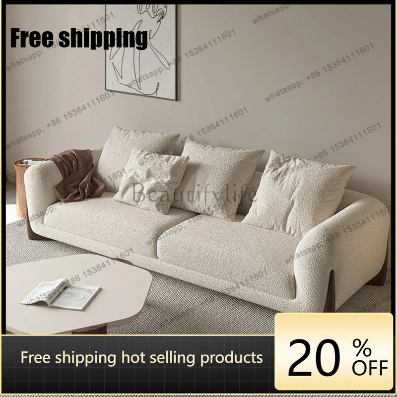 XX.Wood Nordic Living Room Minimalist Beige Retro Bubble Cheap Living Room Sofas Japanese Single Woonkamerbanken Furniture Home
