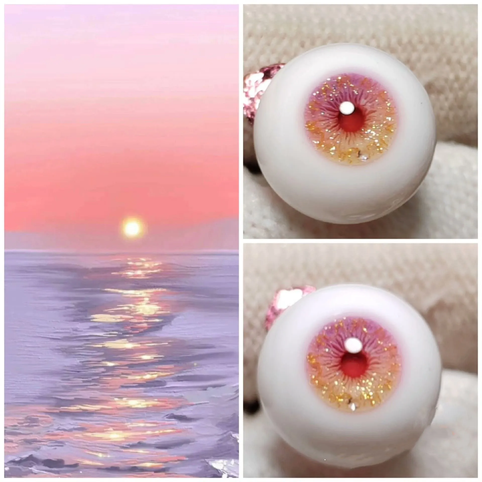 

Doll Accessories 8mm 10mm 20mm Safe Eyeball 1/4 BJD Doll Craft Plaster Eye "The Milky Way Dream" Free Shipping