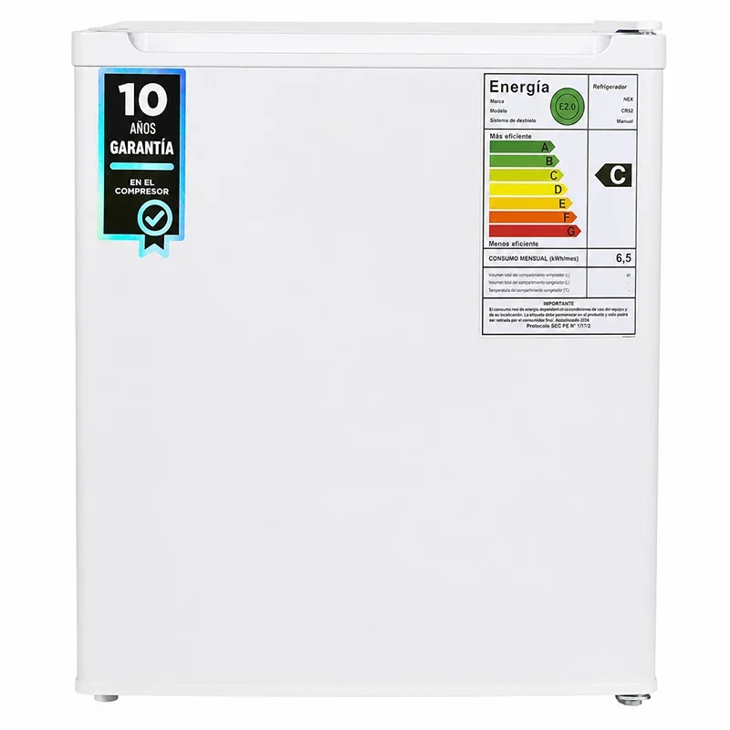 Compact 50L Home Refrigerator Mini Freezer for Dorms and Rental Units High-Efficiency Compressor Cooling 5-Level Temperature