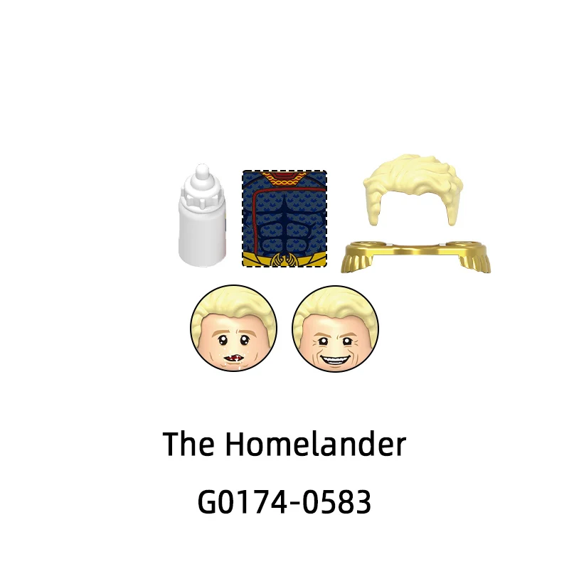The G0174 Homelander Frenchi Billy Butcher Hughie Campbell Mother\'s Milk Ryan Kimiko Boys Model Blocks MOC Bricks Set Gifts Toys