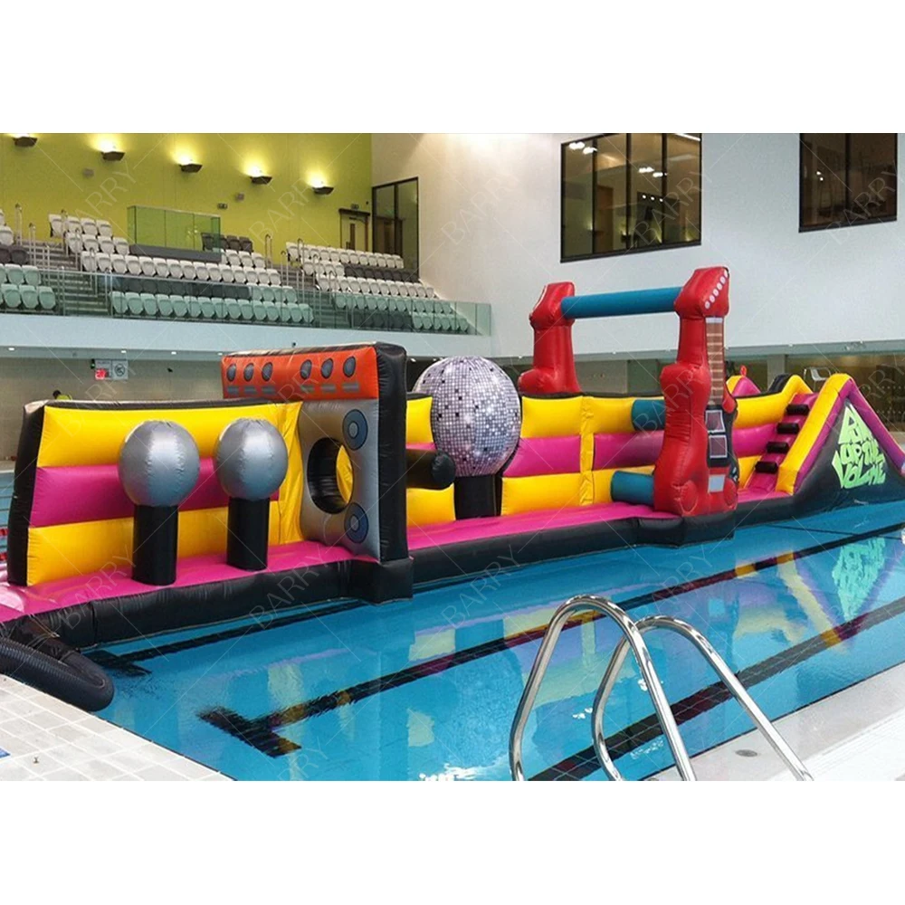 

Single lane or Double lane Custom Made on Water Obstacle Course Equipment Water Bouncy House Obstacle Course