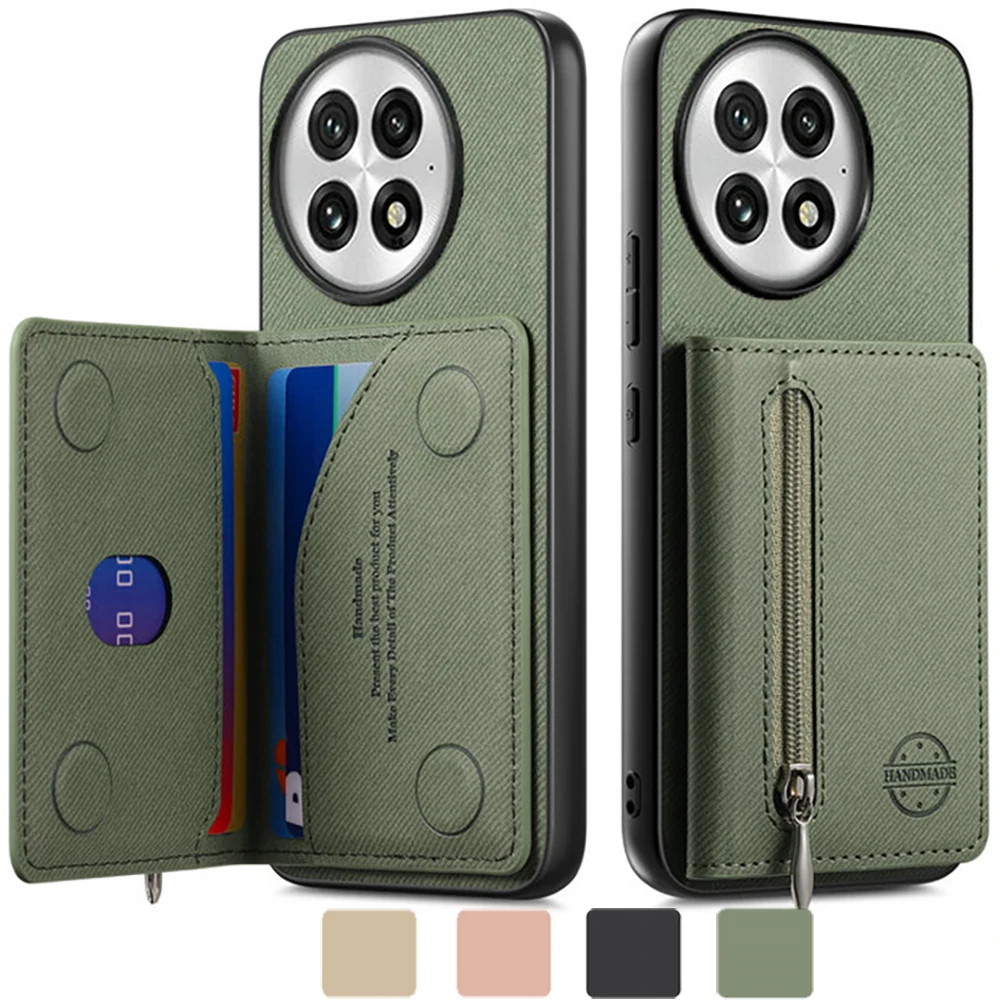 

Luxury Case For Oneplus 13R 5G RFID Blocking Leather Wallet Zipper Coque OnePlus 13 13R Back Cover One Plus ACE 5 Pro Funda