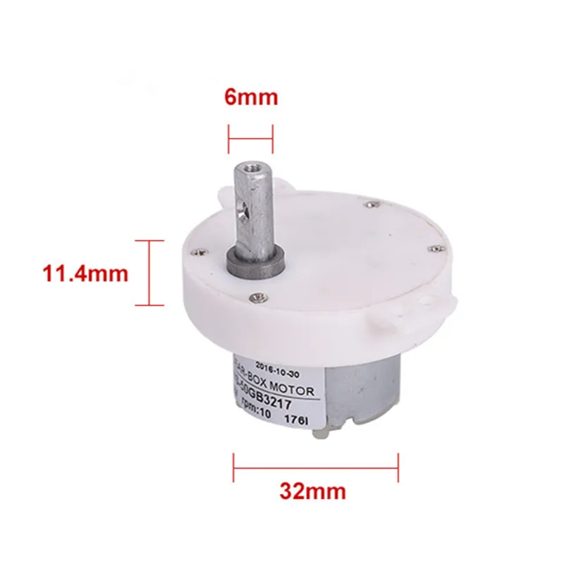 50GB3217 Micro Gear Reduction Motor 3V 6V 12V 24V Solar DC Deceleration Motor For Microwave Oven or Electronic Toys Rotator