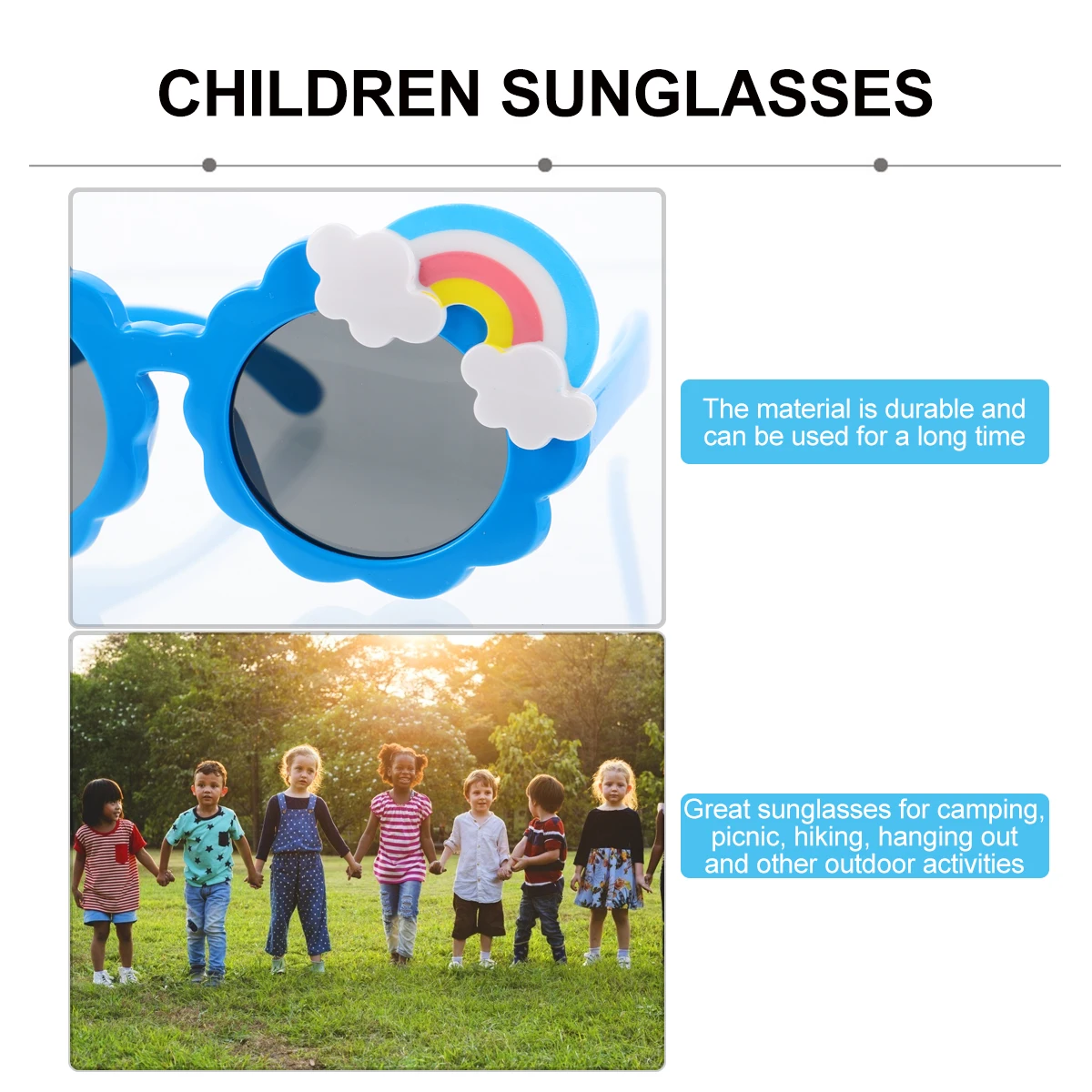 

Round Frame Sunglasses Plastic Kids Eyewear Fashion Durable Outdoor Activities Children Glasses Accessories Sun Glasses