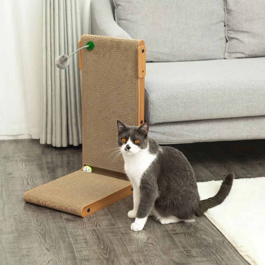 

Indoor Cat Scratching Board for Small to Large Cat Corrugated BoardCovered Cat Scratcher Cat Scratching Pad with Bell and Built