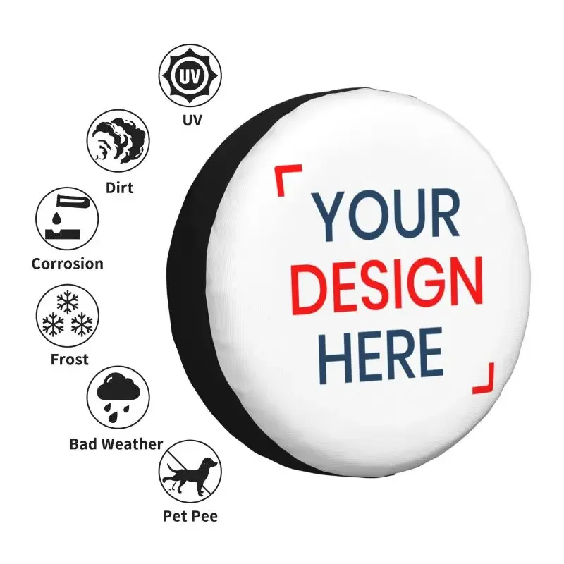 Custom Customize Logo Spare Tire Cover for Toyota RAV4 Prado Jeep RV SUV Trailer Your Design Here Car Wheel Protector Covers