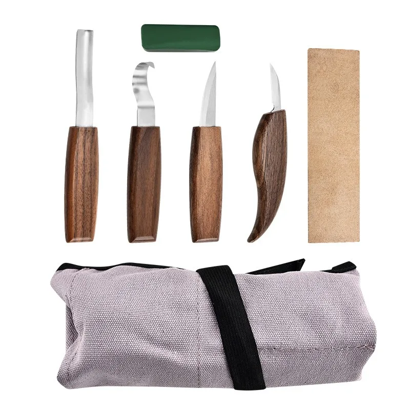 Woodcarving carving knife DIY woodworking craft knife hand carving tool knife walnut woodcarving professional tool set