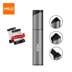 MIUI Mini aspirador portátil sem fio com 3 cabeças de sucção, fácil de limpar para teclado de mesa e carro (USB)