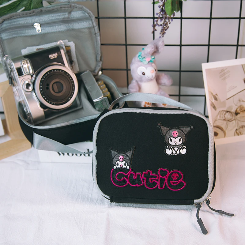 Sanrio Kuromi Camera Earphone Storage Bag Anti-Drop Hard Carrying Case Portable Wear Resistant Protective Cover for Polaroid Go