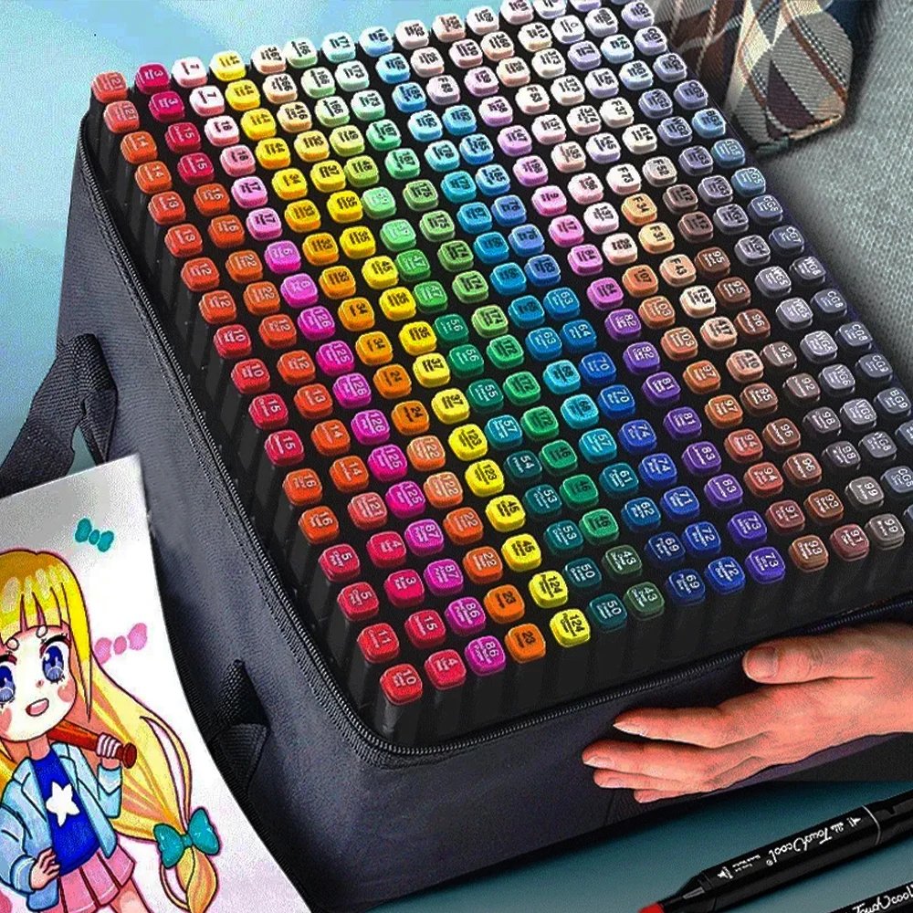 Conjunto Completo de Canetas Aquarela Dupla Ponta 24 a 120 Pecas Para Artistas Iniciantes e Profissionais Ideal para Desenho e P