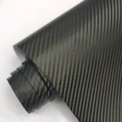 3D 4D 5D 6D Black Carbon Fiber Vinyl Car Wrap Film Waterproof Stickers Console Computer Laptop Skin Auto Motorcycle Access