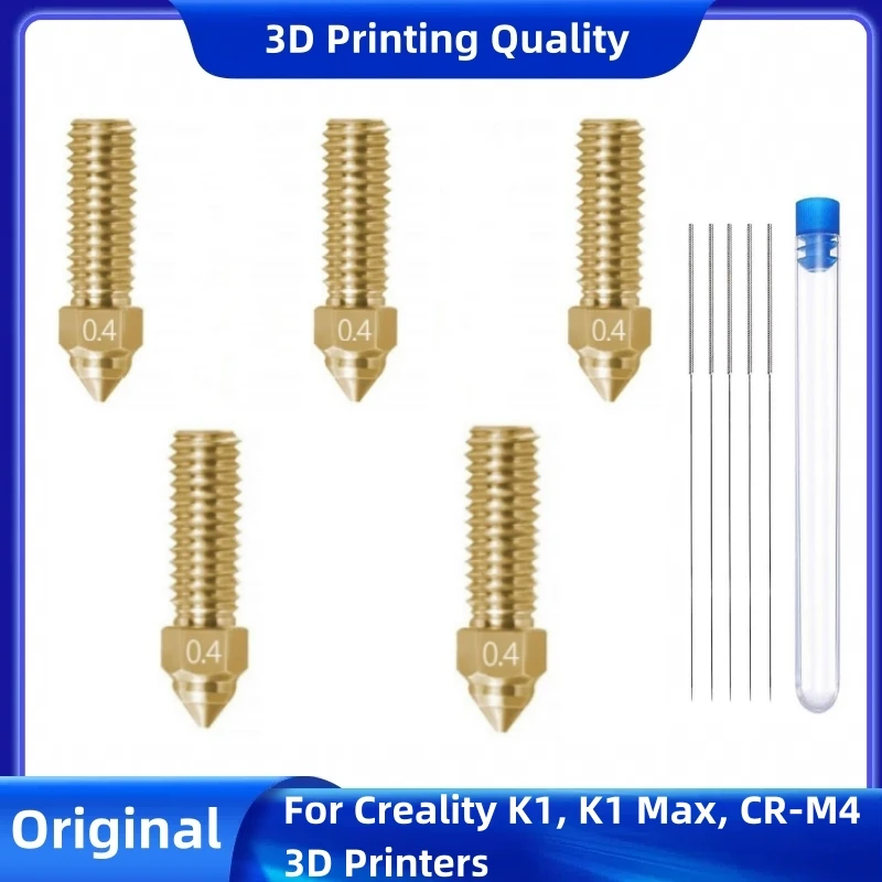 For Creality Official K1 Nozzles Kit, High Speed and High Flow Brass Nozzles Kit for Creality K1, K1 Max, CR-M4 3D Printers