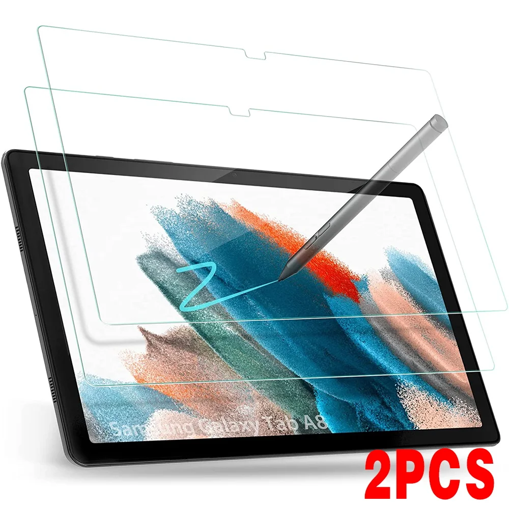 2Pcs Gehärtetem Glas für Samsung Galaxy Tab A8 10,5 2021 X200 X205 9H Anti-fingerprint Voll Film tablet Abdeckung Screen Protector