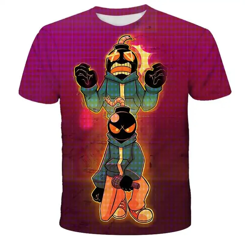 Hot Verkocht Kids Friday Night Funkin 3d T-Shirt Jongens Cartoon Game Zomer Grappige Korte Mouw Kinderen Tee Girl Tops Anime Kleding