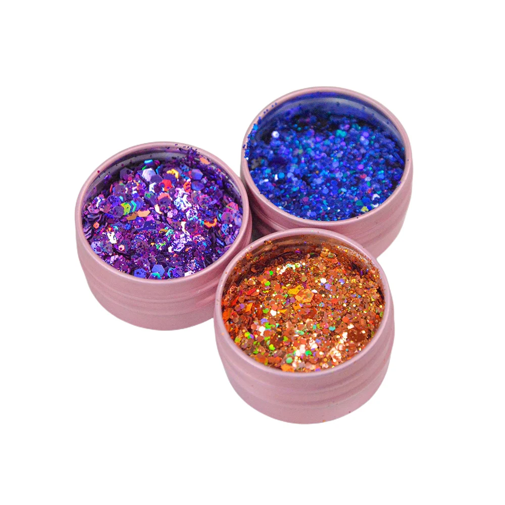 1 Box Sparkly Nail Art Sequins Nail Gold Scallion Powder Laser Hexagon Glitter Nail Sticker Manicures Decorations DIY Accessory