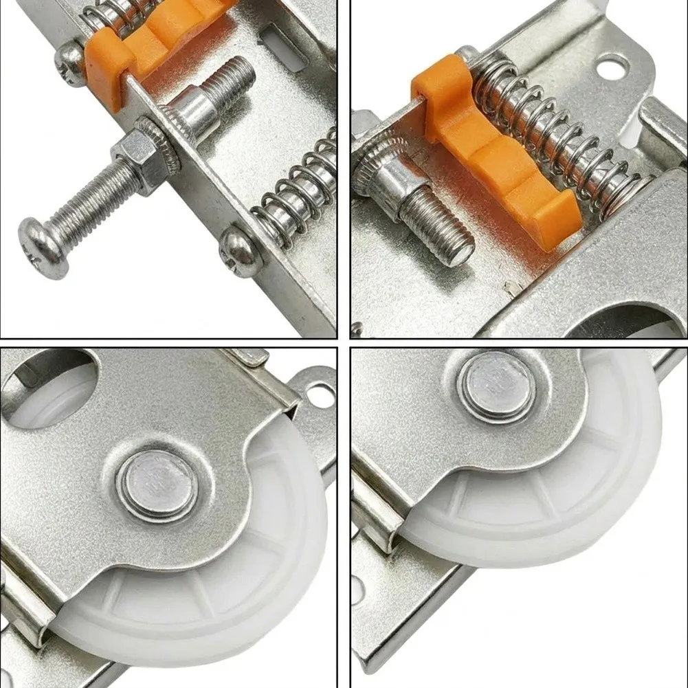 Sliding Door Roller Replacement Kit 4 Pack Metal and Plastic Components Smooth Operation for Uneven Track Adaptation