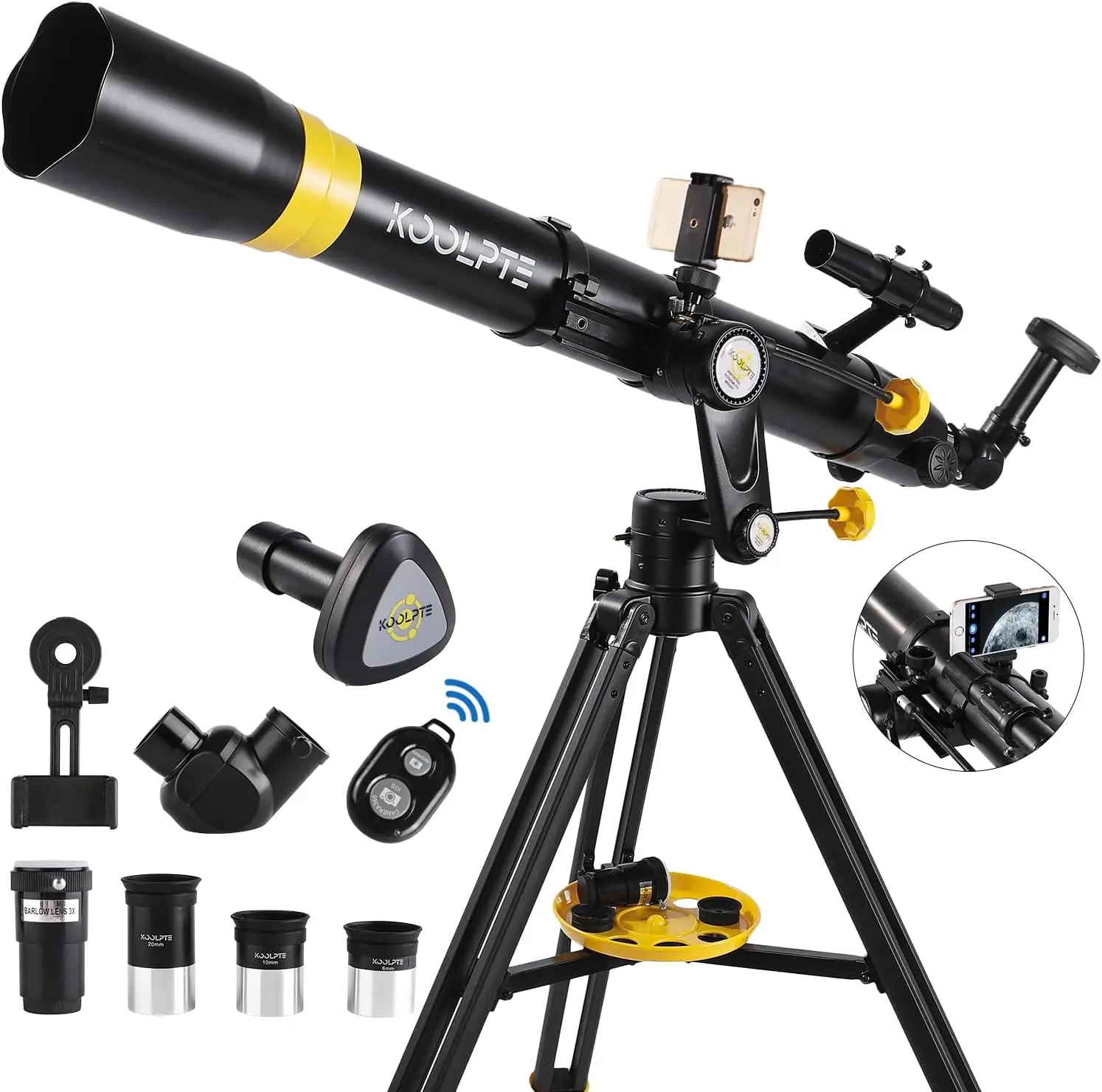 

Digital Eyepiece - Astronomy Refracting Telescope 90mm Aperture 900mm.For Beginners,Kids and Professionals