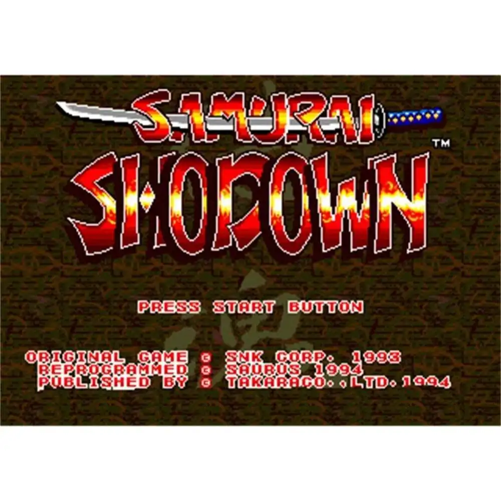 SamuraiShodown Region Free 16-битная игровая карта MD для Sega Mega Drive для Genesis