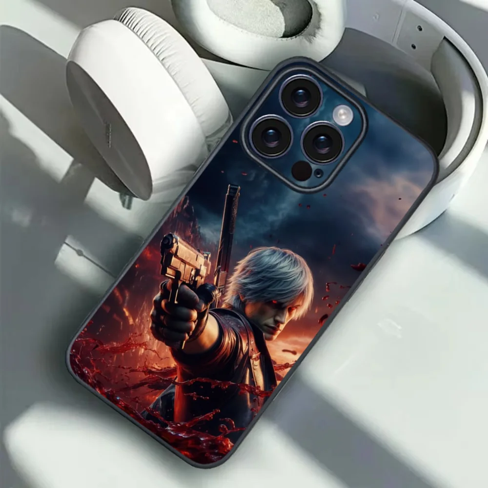 حافظة هاتف D-Devil May Cry 5 لهاتف آيفون 16 15 14 13 12 11 PRO MAX PLUS حافظة صغيرة من مادة البولي يوريثان الناعمة والصديقة للبشرة