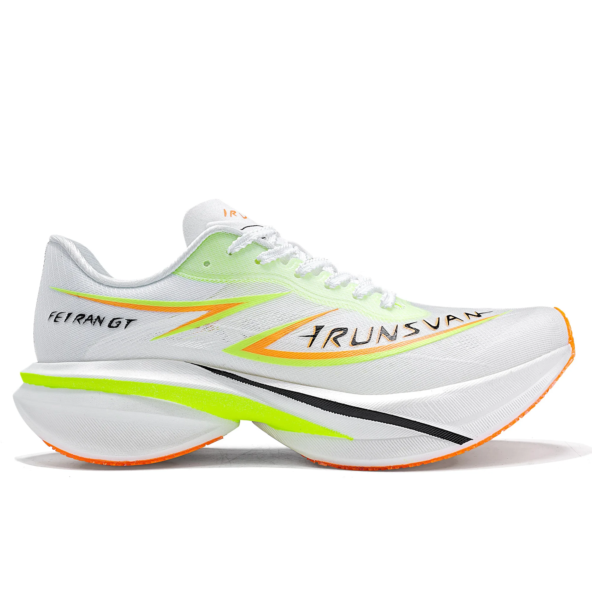 IRUNSVAN Full Palm Innovative Carbon Plate Board Double Knitting Breathable Dual Density Light Weight Fashion Sport Running Shoe