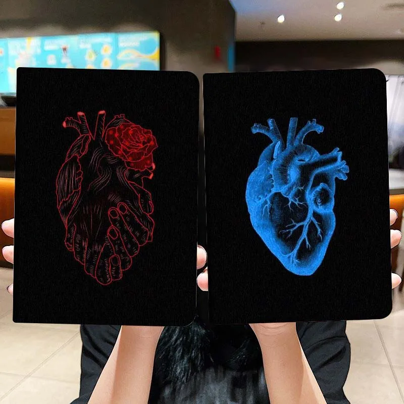 

Red Heart Rose Pattern Tablet Case For Lenovo Xiaoxin Legion Pad Tab Pro GT Y700 Gen4 2 11 P11 M10 K10 3rd Plus Gen Gift