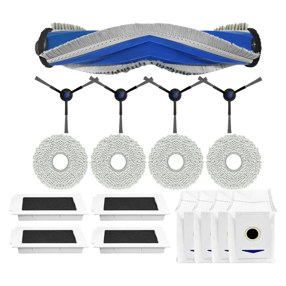 

Main & Side Brushes with Filter and Dust Bag Accessory Set Tailored for ECOVACS For DEEBOT T30 PRO Vacuum Cleaner