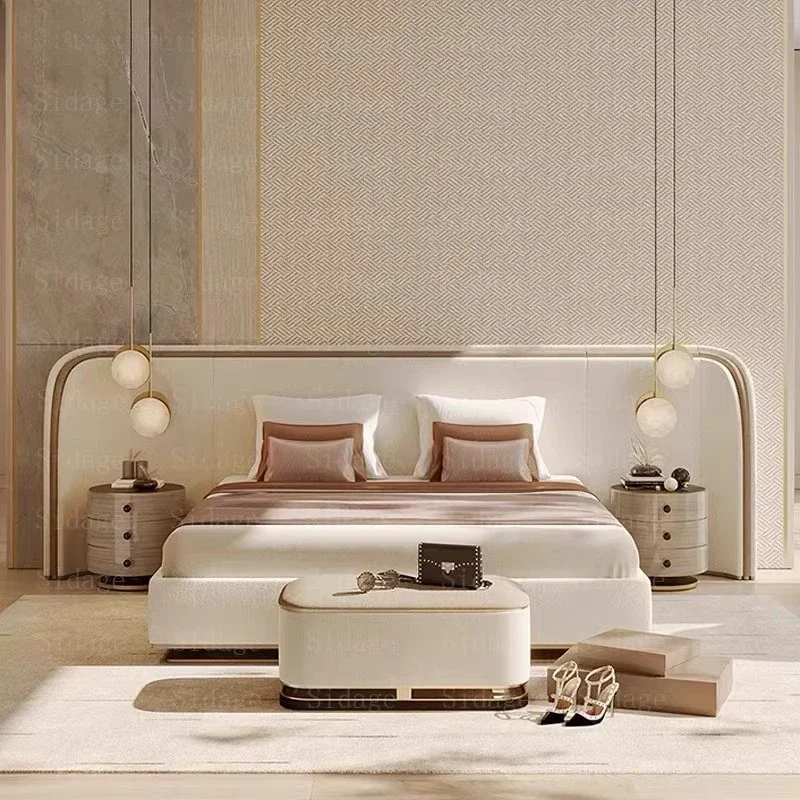 

Двуспальная современная кровать размера King Size, роскошная детская массажная кровать для девочек, многофункциональная европейская простая мебель для салона Camas De Casal