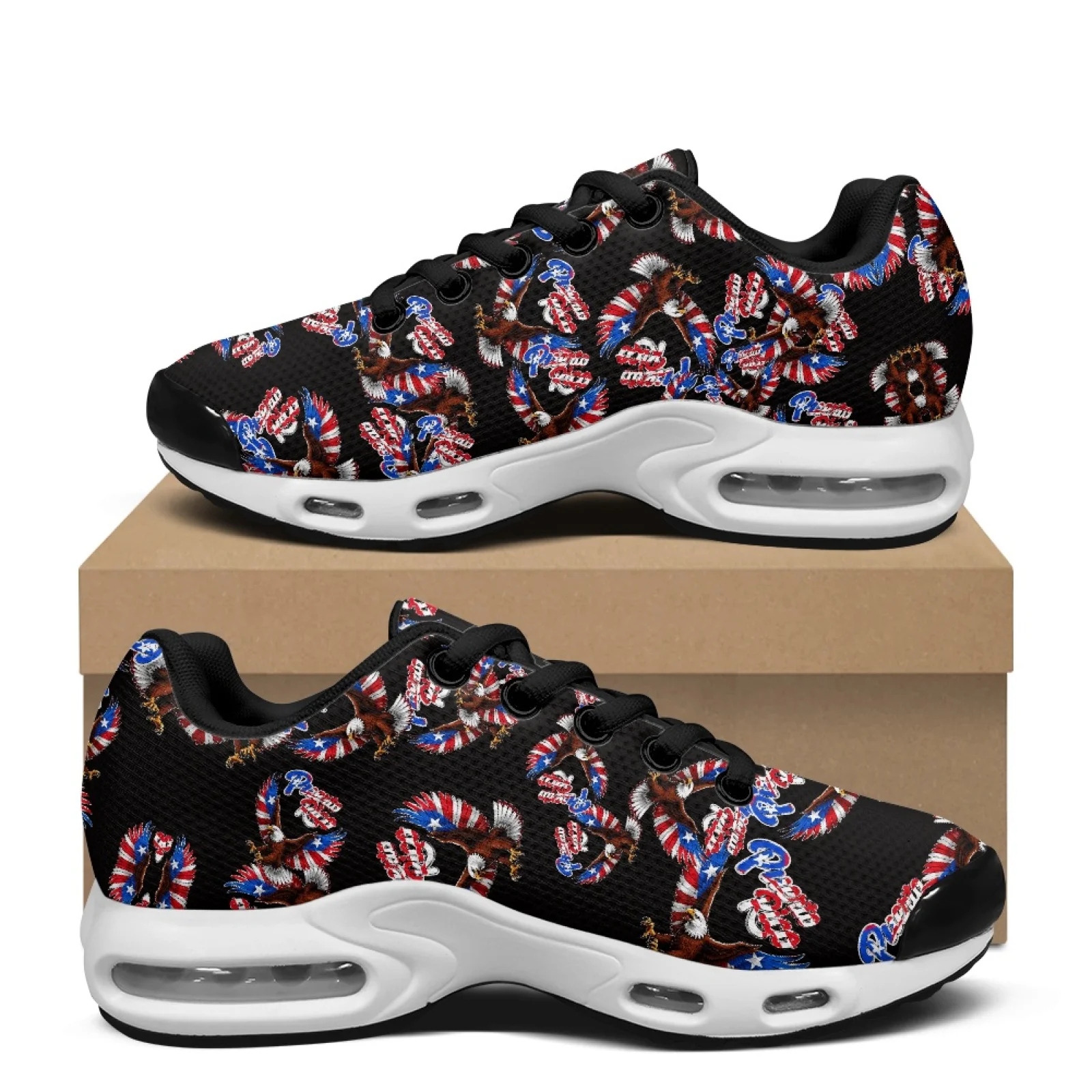 PENSTROLL 4th of July Air Cushion Walking Sneakers for Men, Breathable Mesh Running Shoes for Gym and Casual Outdoor Workouts