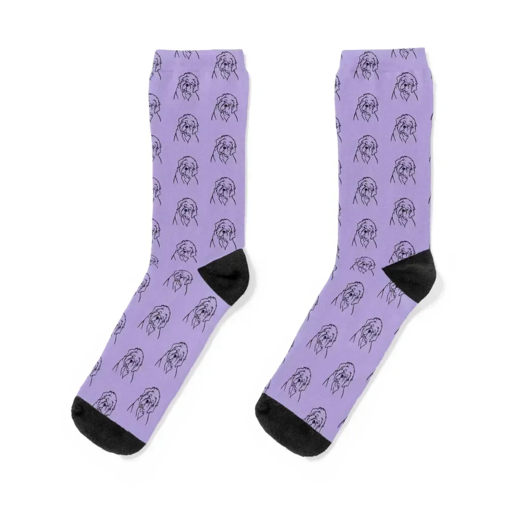 

Newfoundland Head design Socks new year hip hop gym basketball Socks For Girls Men's