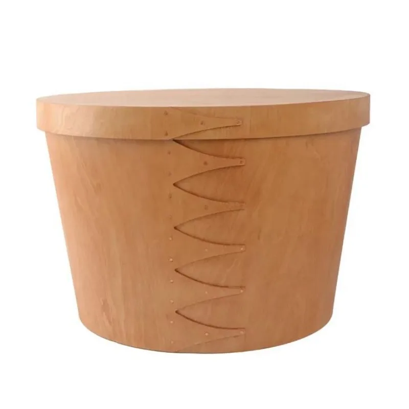 Nordic retro handmade wooden medieval art bark box storage box household