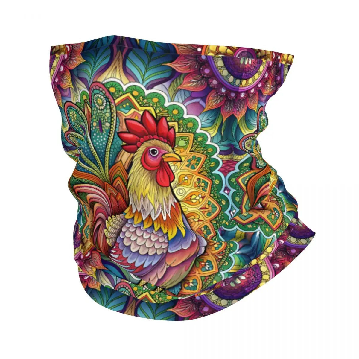 Chicken Mandala Bandana Neck Cover Wrap Scarf Balaclava Cycling Unisex Adult Breathable