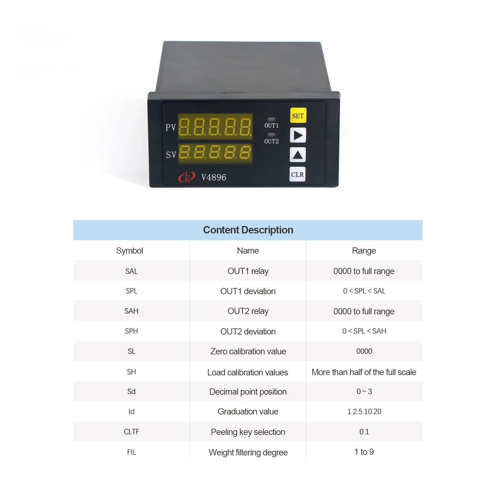 Imagem -03 - Load Cell Controller Indicator Display Instruments Indicador