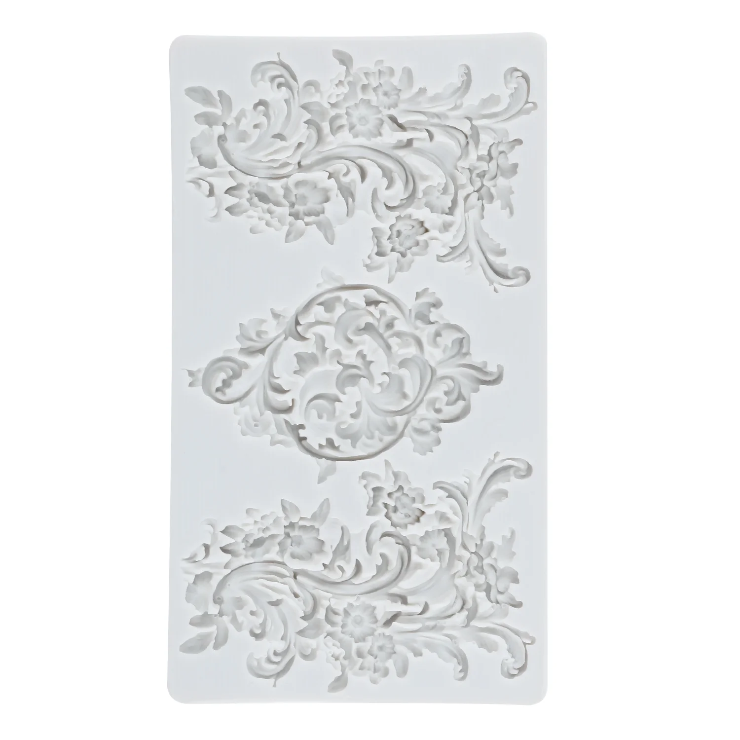 الباروك قوالب السيليكون الإغاثة زهرة فندان أدوات تزيين الكعكة كعكة بالشيكولاتة قطرة الغراء الطين راتنجات الايبوكسي قوالب السيليكون