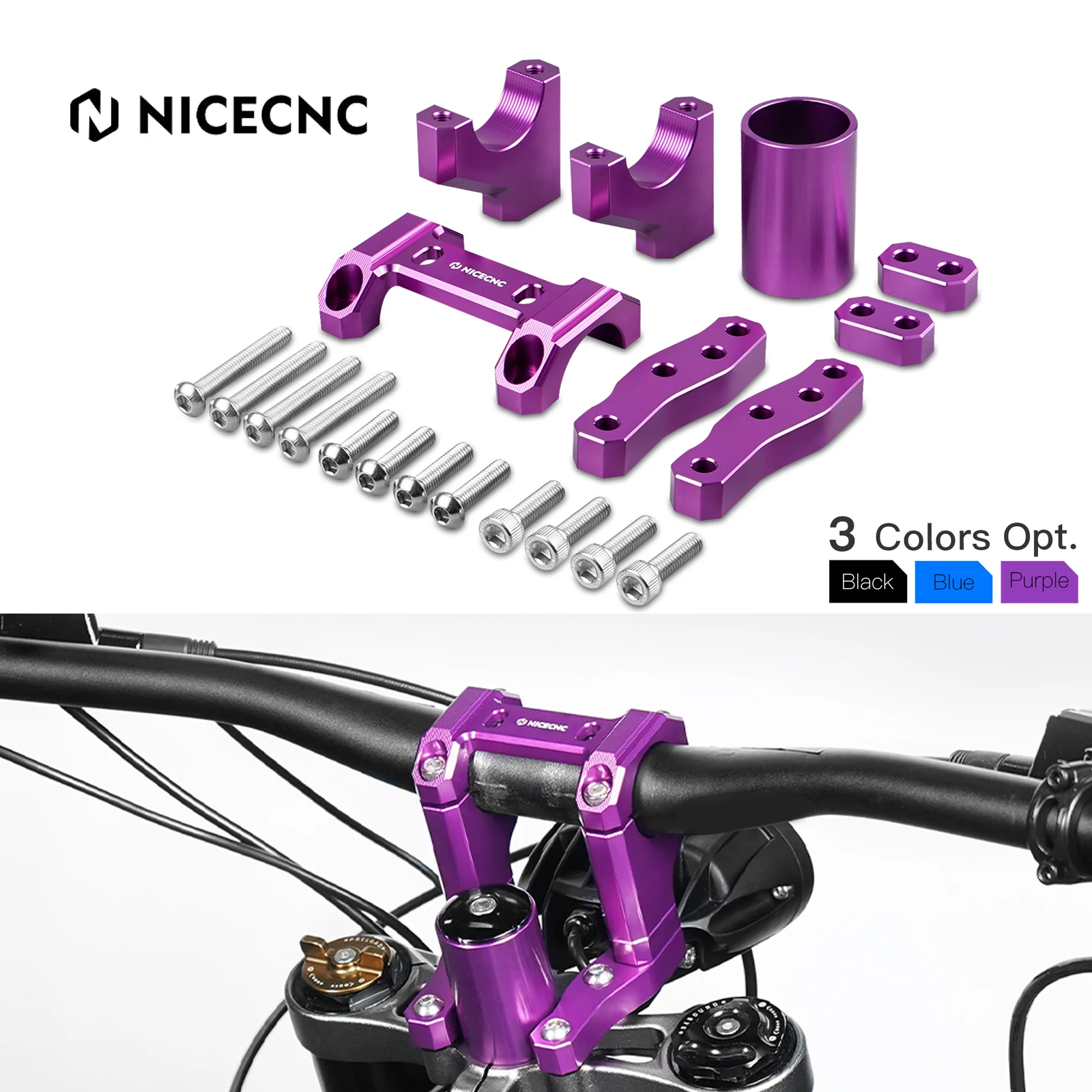 

NiceCNC For Surron Light Bee X 20/30MM Handlebar Bar Riser Mount Bracket For Sur-Ron light bee S L1E Segway X160 X260 2024 2023