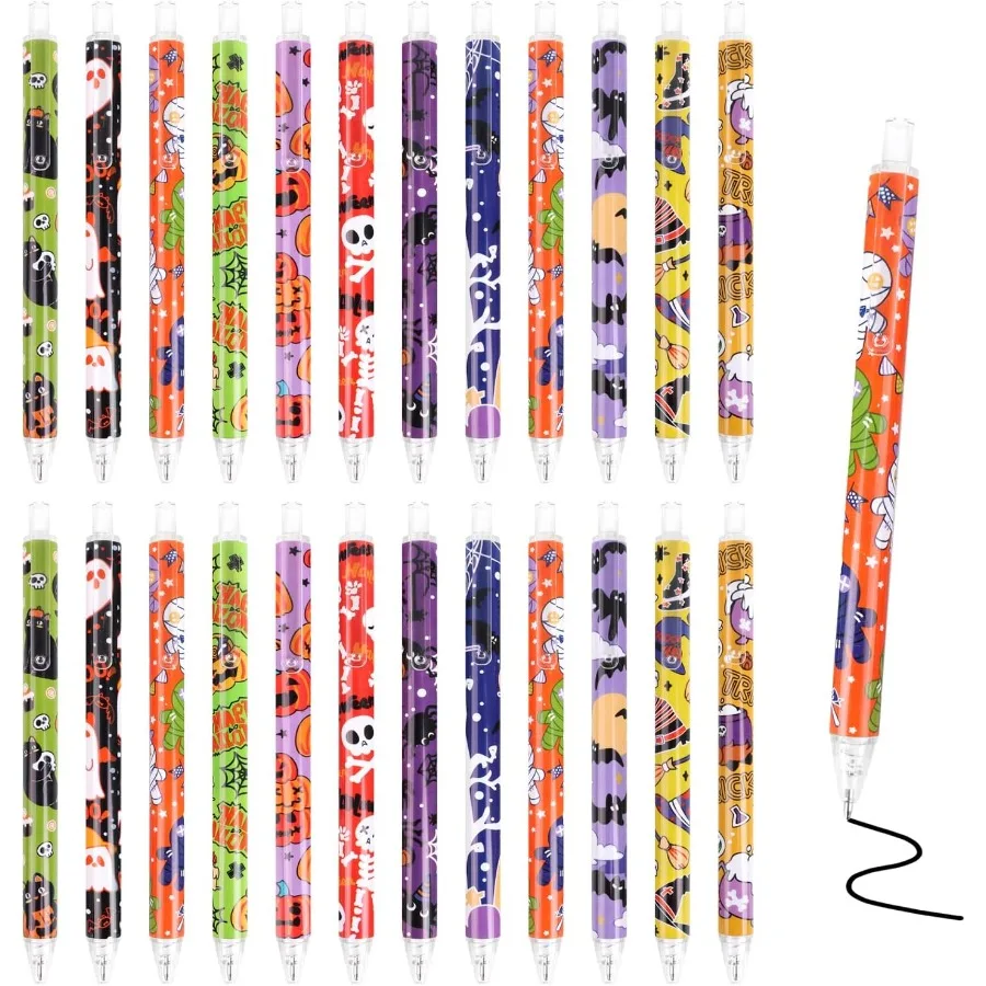 

36 Pcs Halloween Ballpoint Pens Halloween Retractable Pens Holiday Ballpoint Pens Halloween Themed Writing Pens for Halloween H