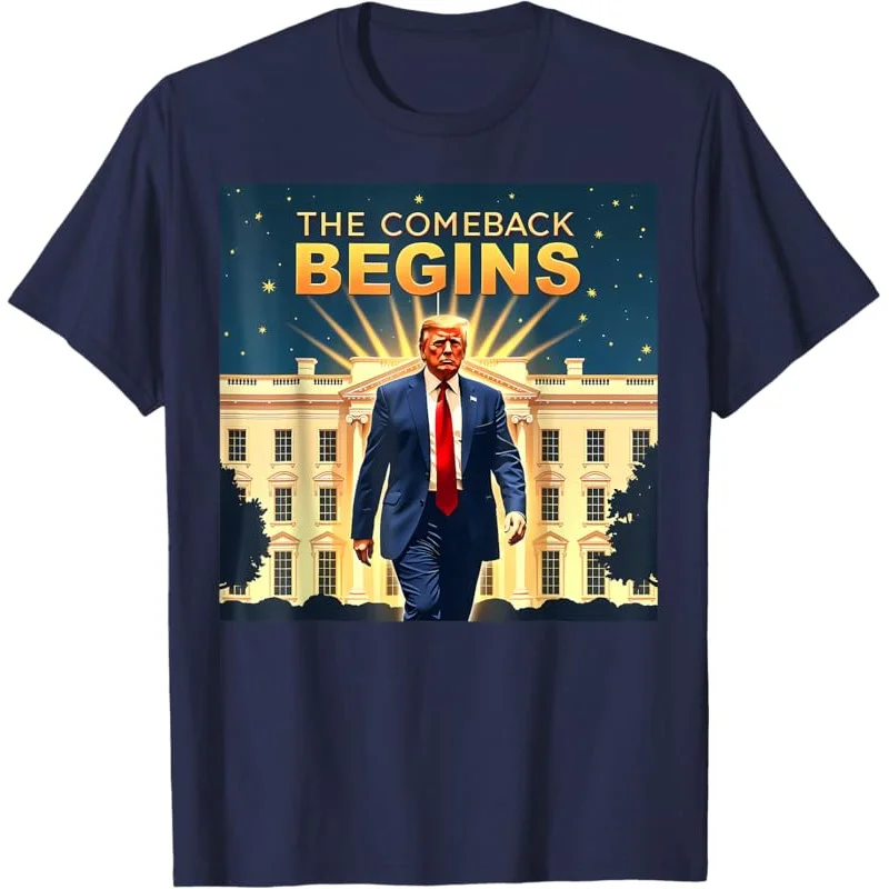 Trump 2024 Funny America's Comeback Begins Ready for Round 2 T-Shirt