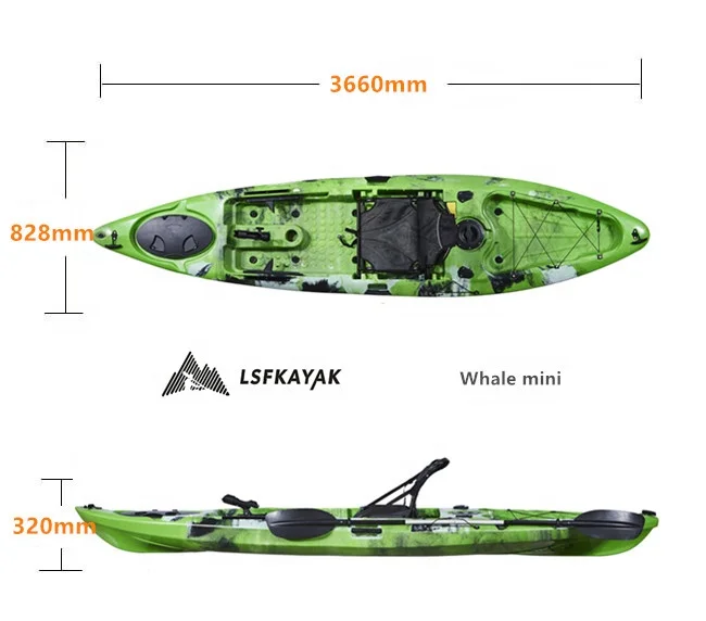 12FT Cheap High Quality Sea Canoe Kayak Single One Person PVC Hull Material For Outdoor Touring And Fishing For Wholesale