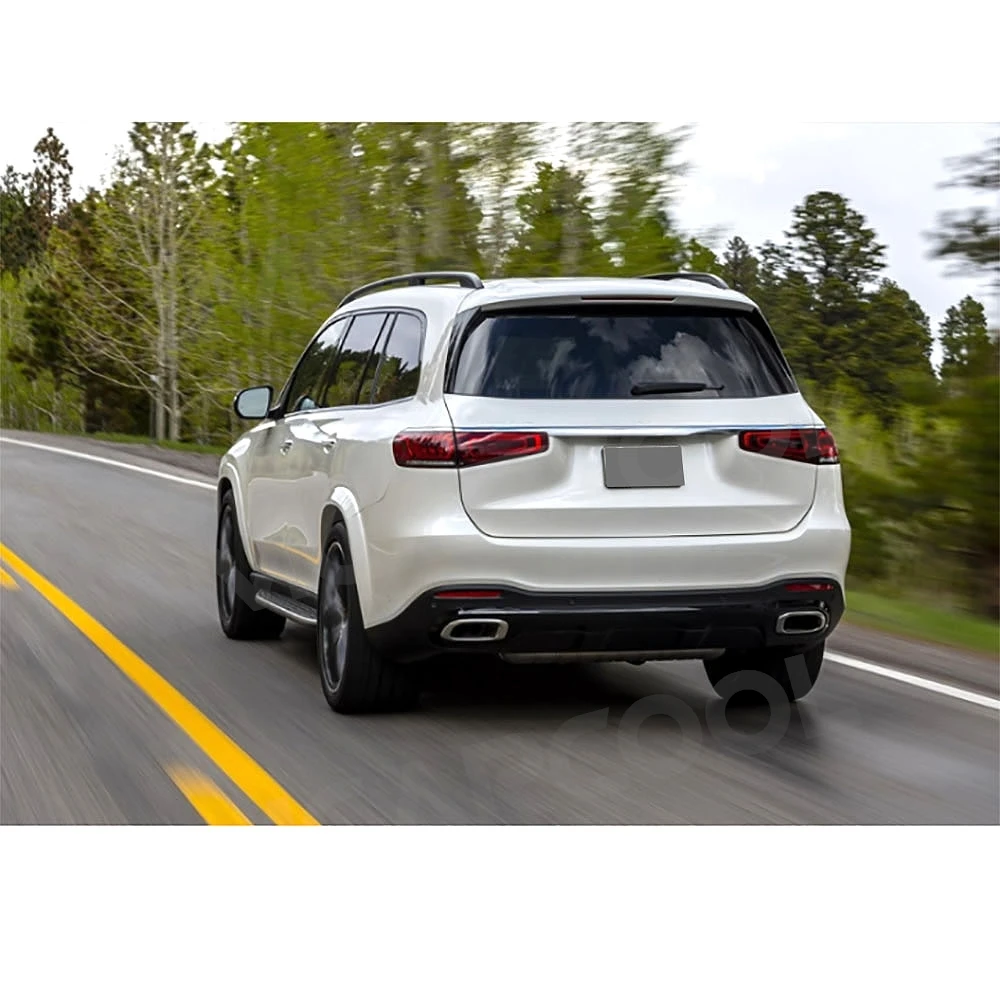 JMCARCOOL For Mercedes Benz GLS X167 GLS63 AMG 2020+ Rear Diffuser Lip Spoiler Splitter Bumper Guard Protector Exhaust Tips