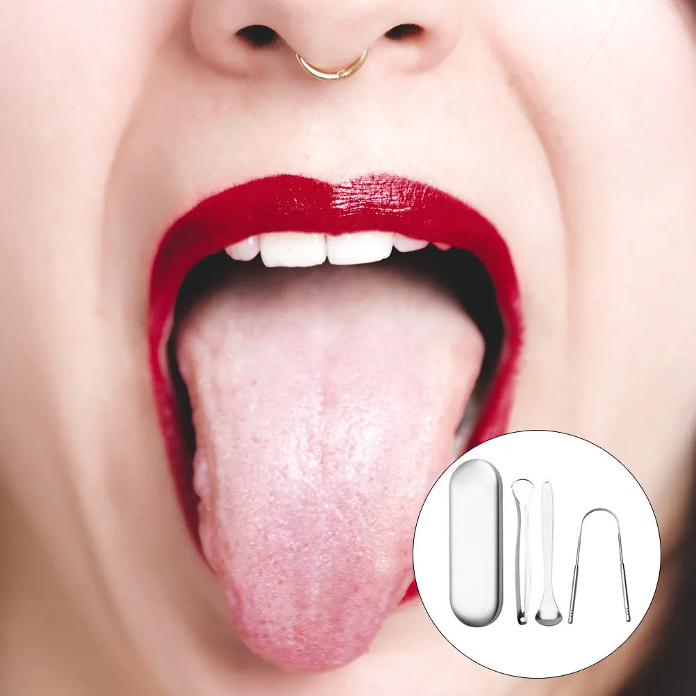 

Набор из 3 скребков для языка U-образной формы для чистки и ухода за полостью рта