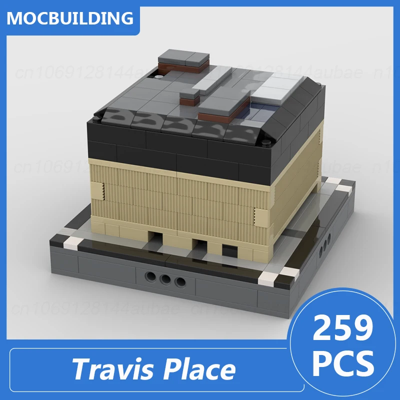 Travis Place & garaż parkingowy w Dallas & Milam City Architecture Model Moc klocki do samodzielnego montażu cegieł świąteczne zabawki prezenty