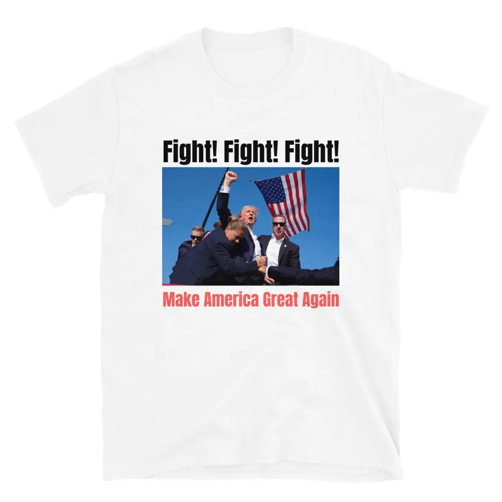 Donald Trump FIGHT Shooting Assassination MAGA T-Shirt Short-Sleeve Unisex