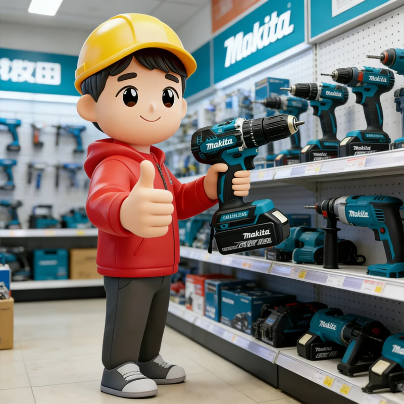 

Makita battery 18V DDF487 10mm brushless lithium rechargeable impact drill,household hand drill,high torque electric screwdri