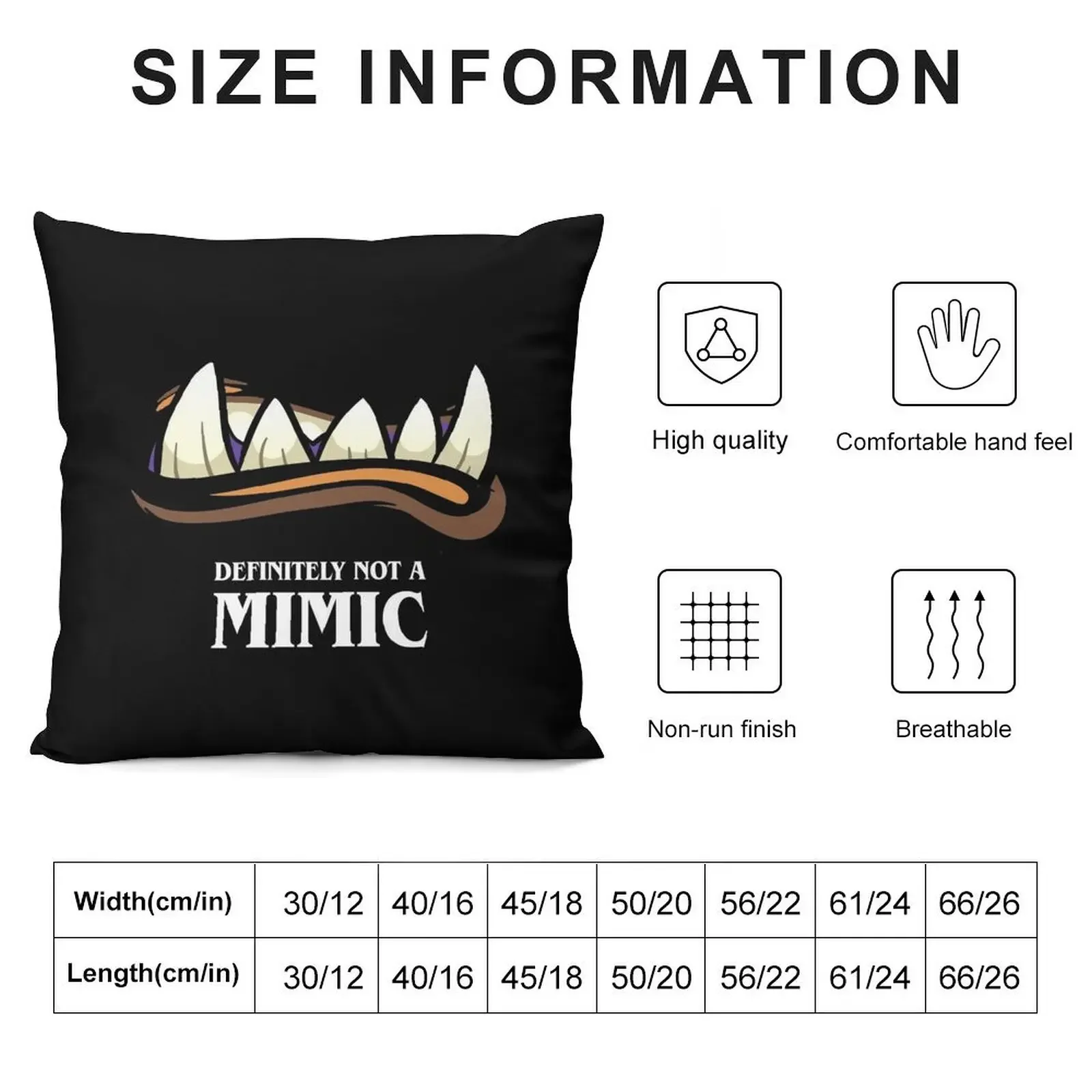 Definitely Not A Mimic Tabletop RPG Gaming Throw Pillow Sofa Cover Cushion Child pillow