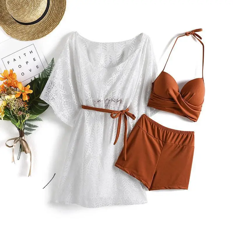 2023 Nieuwe Koreaanse Zomer Sexy Dames Bikini Sets Push-Up Gewatteerde Bh Badpak Badkleding Badpak Strandkleding Kostuum