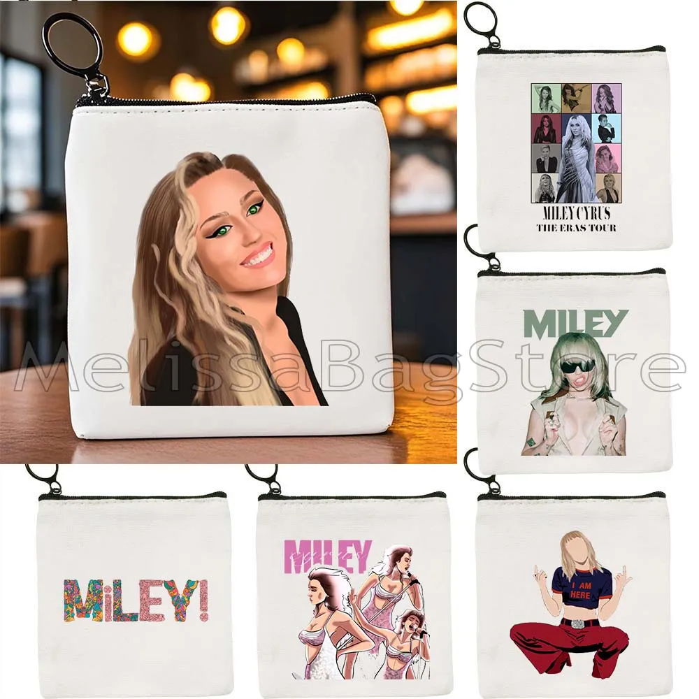 

Fashion Miley Cyrus Eras Tour Fan Gifts Music Singer Poster Cute Fan Gifts Canvas Coin Purse Key Case Small Bag Wallet Pouch