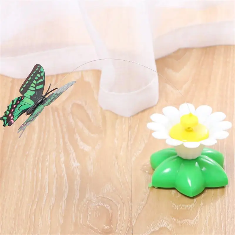 Automatic Electric Rotating Cat Toy Colorful Butterfly Bird Animal Shape Plastic Funny Pet Dog Kitten Interactive Training Toys