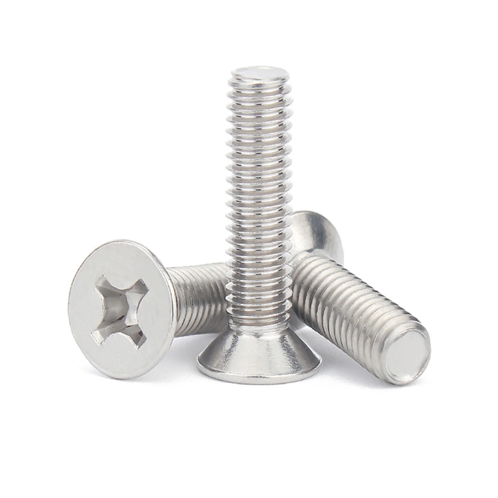 5/50pcs GB819 M1 M1.2 M1.4 M1.6 M2 M2.5 M3 M3.5 M4 M5 M6 M8 304 Stainless Steel Cross Phillips Flat Countersunk Head Screw Bolt