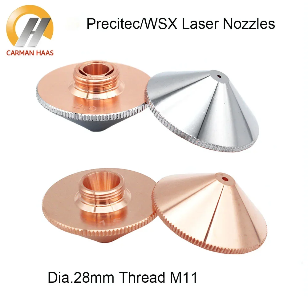 

Laser Nozzle for Precitec WSX Nozzles Single/Double Layer Dia.28mm H15 M11 Caliber 1.0-5.0mm for Fiber Cutting Head